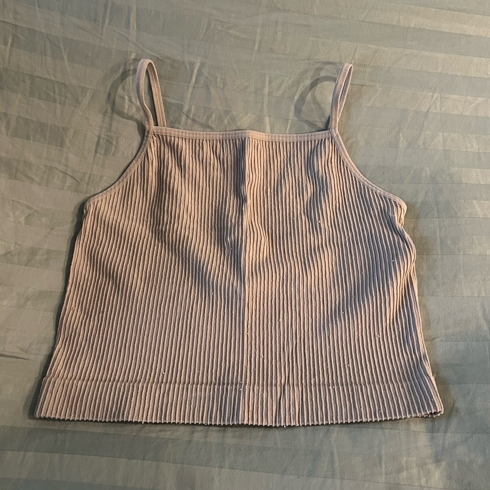 Cotton On Cream Ribbed Crop Camisole